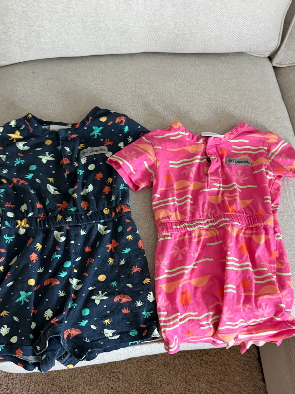 Columbia Kids' Short Sleeve Rompers